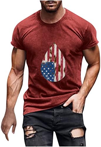 אמריקאי 1776 חולצה גברים צמרות חג במצוקה דגל אמריקאי חולצות פטריוטיות של שרוול קצר יום עצמאות