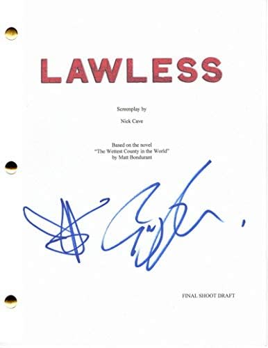 Shia Labeouf & Guy Pearce חתימה חתימה חתומה - תסריט סרטים ללא חוק - טום הרדי
