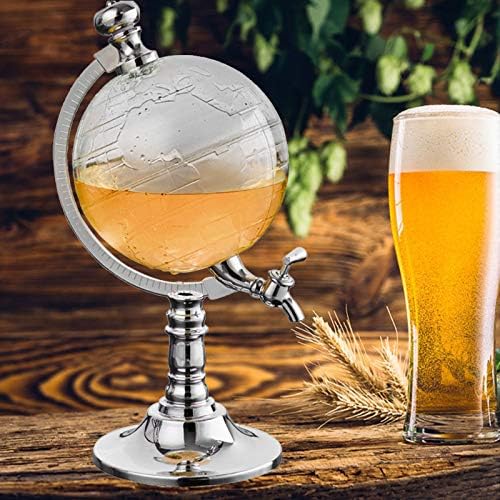 מתקן יין גלוב, קנקן וויסקי זכוכית למשקאות אלכוהול וודקה בירה 1.5 ליטר בר, קיי-טי-וי, בית, ברז בתחתית