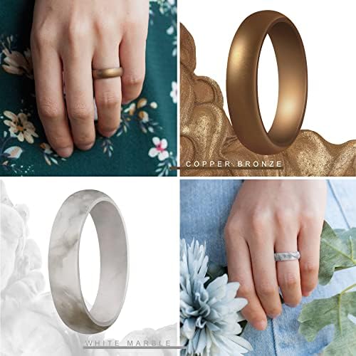 טבעת נישואין סיליקון לנשים-רצועת נישואין גומי-רוחב 5.5 ממ, עובי 2 ממ