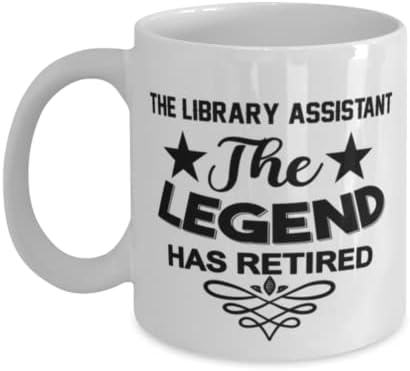 ספריית עוזר ספל, האגדה יש בדימוס, חידוש ייחודי מתנת רעיונות עבור ספריית עוזר, קפה ספל תה כוס לבן