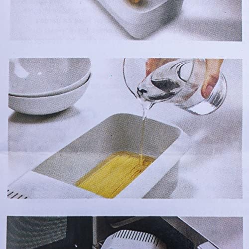גופידין פסטה סיר מיקרוגל אטריות תיבת אחסון תיבת ספגטי וטאג עם מסננת אטריות פסטה סיר