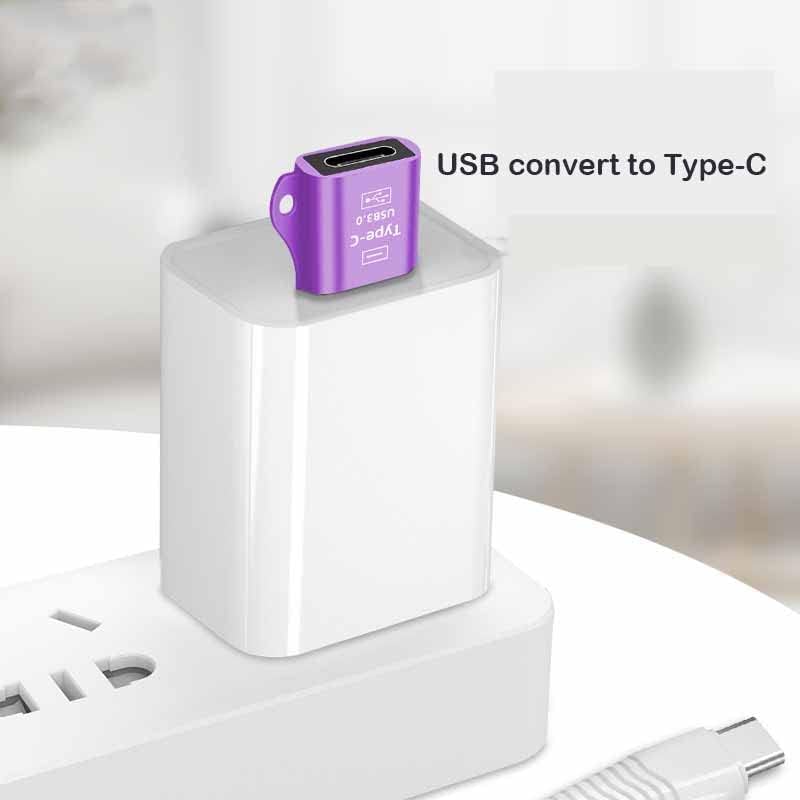 USB3.0 ל- USB C מתאם 2 חבילה, סוג C נקבה למתאם כוח זכר לאייפון 14 13 12 11 מיני פרו מקס, AirPods, iPad Air