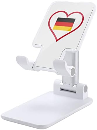 אני אוהב גרמניה אדום לב טלפון סלולרי עמדת טלפון שולחן עבודה מתקפלת זווית גובה זווית מתכווננת מעמד יציב בסגנון שחור
